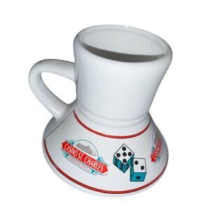 Casino St. Charles Dice Pedestal Coffee Mug Cup Poker Craps Gambling Souvenir